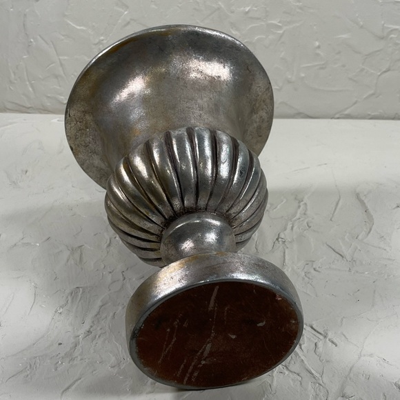 Metallic Color Ceramic  Flower Pedestal Vase - Picture 7 of 11